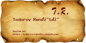 Todorov Renátó névjegykártya